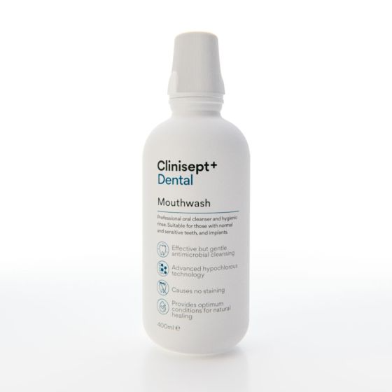 Clinisept+ Mouthwash 400ml With Intergrated Cup